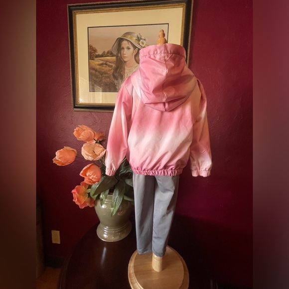 24M Body Glove kids gear, pink and white windbreaker coat and gray pants - Picture 8 of 10